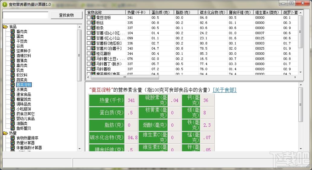 食物营养素热量计算器,食物营养素热量计算器下载,食物营养素热量计算器官方下载