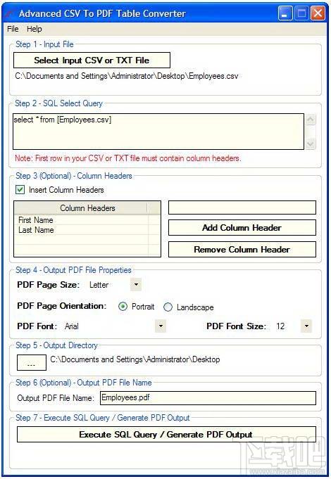 Advanced CSV To PDF Table Converter,Advanced CSV To PDF Table Converter下载